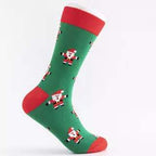 Casual Trend Men's Socks with Christmas Elements
