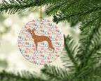 Italian Greyhound #2 Merry Christmas Ceramic Ornament