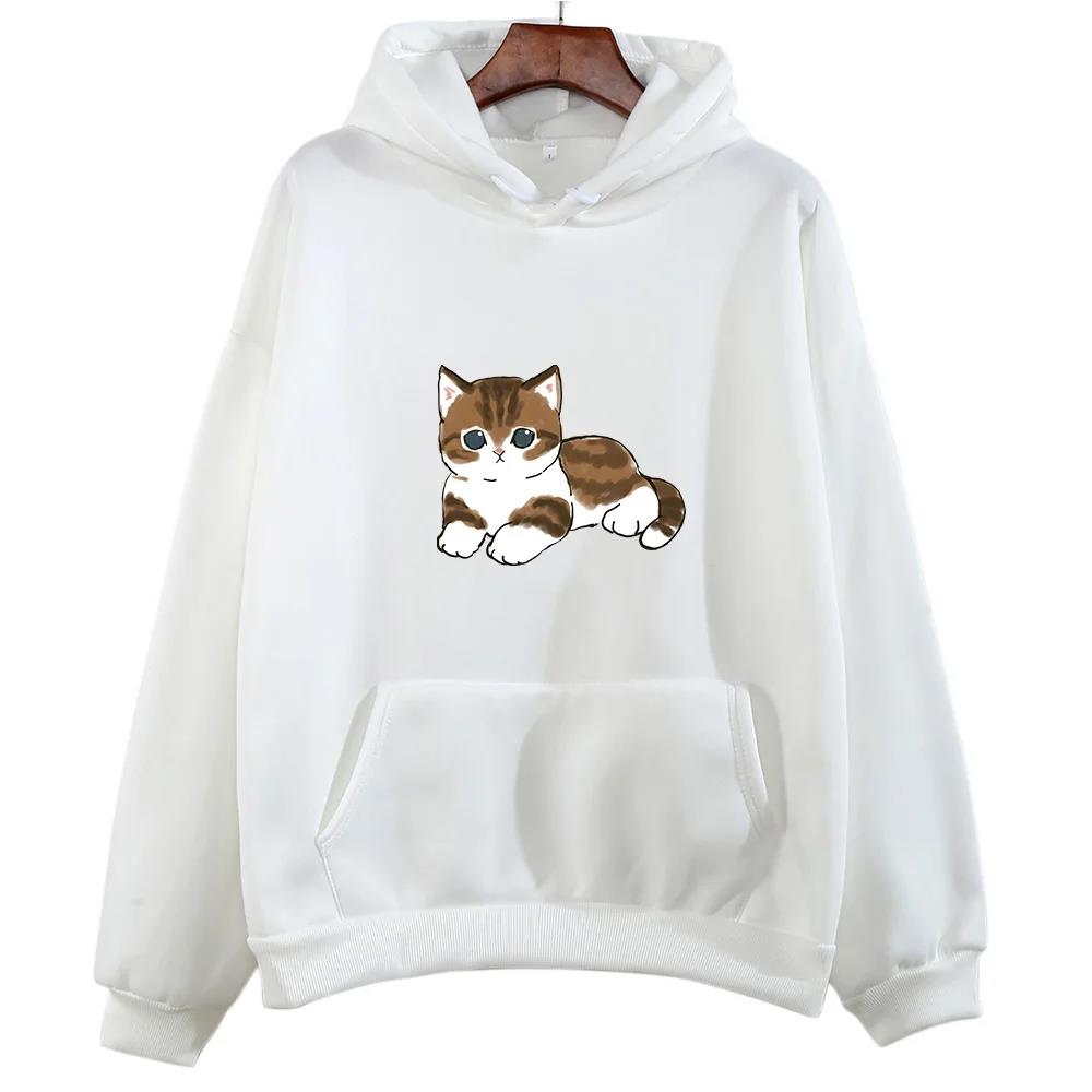 Cute Cat Graphic Hooded Sweatshirt for Men and Women | Streetwear