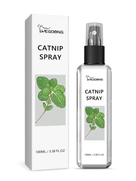 Catnip Spray for Cats, 100ml Calming & Vitality Mist, Encourages Play on Toys, Scratchers & Beds, Edible Ingredients