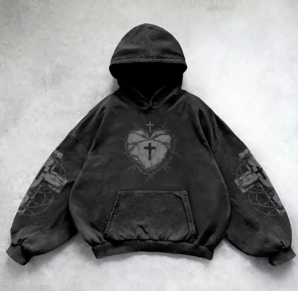 Vintage Skull Print Hoodie | Streetwear | Faith Streetwear