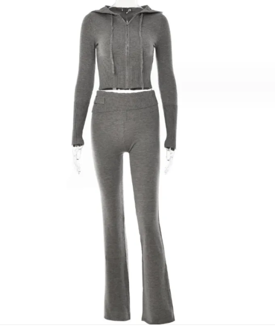 ChicComfort High-Waist Hoodie & Pants Set | Streetwear