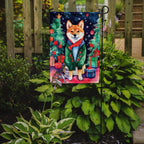 Shiba Inu Christmas Garden Flag