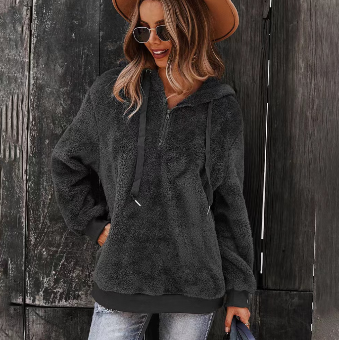 Casual Women's Warm Loose Solid Color Sweater