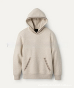 Fleece-Lined Hooded Earth Tone Pullover