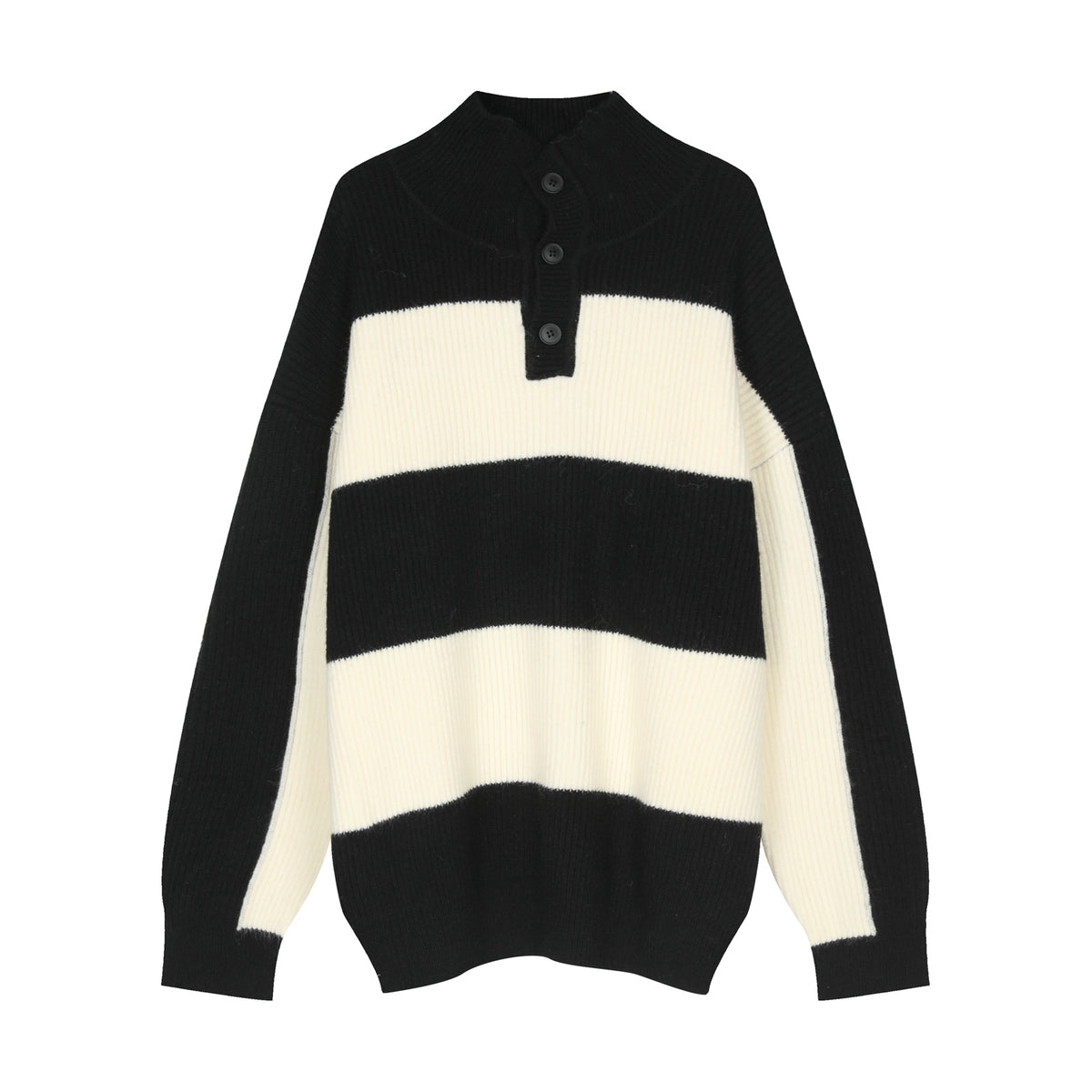 Men's Striped Turtleneck Sweater for Autumn & Winter