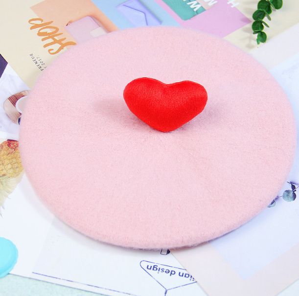 Wool Painter Japanese Parent-Child Beret Hat | Embroidered Cap
