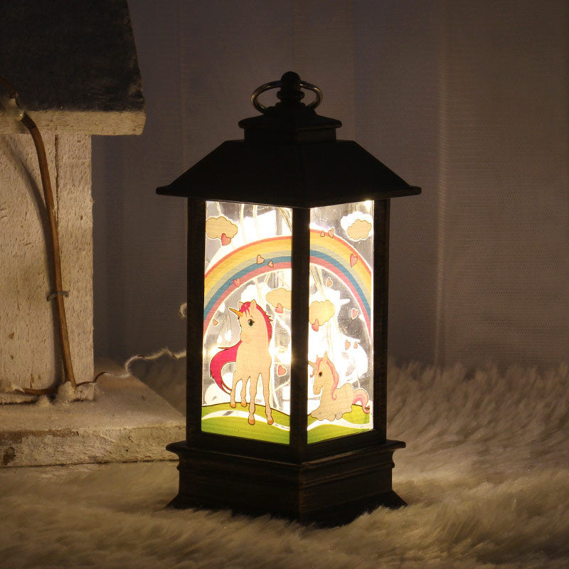 Christmas Snowman Candle Lantern Table Night Light Decor