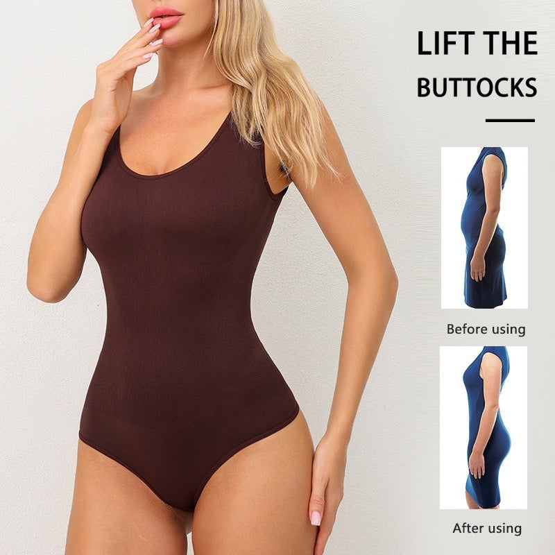 Plus Size Seamless One-piece Corset T-shaped Belly Pants