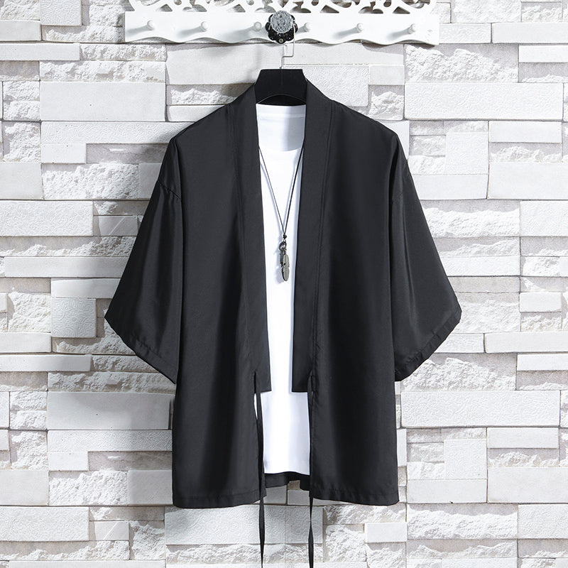 2024 Summer Men's Japanese Kimono Jacket and Shirt