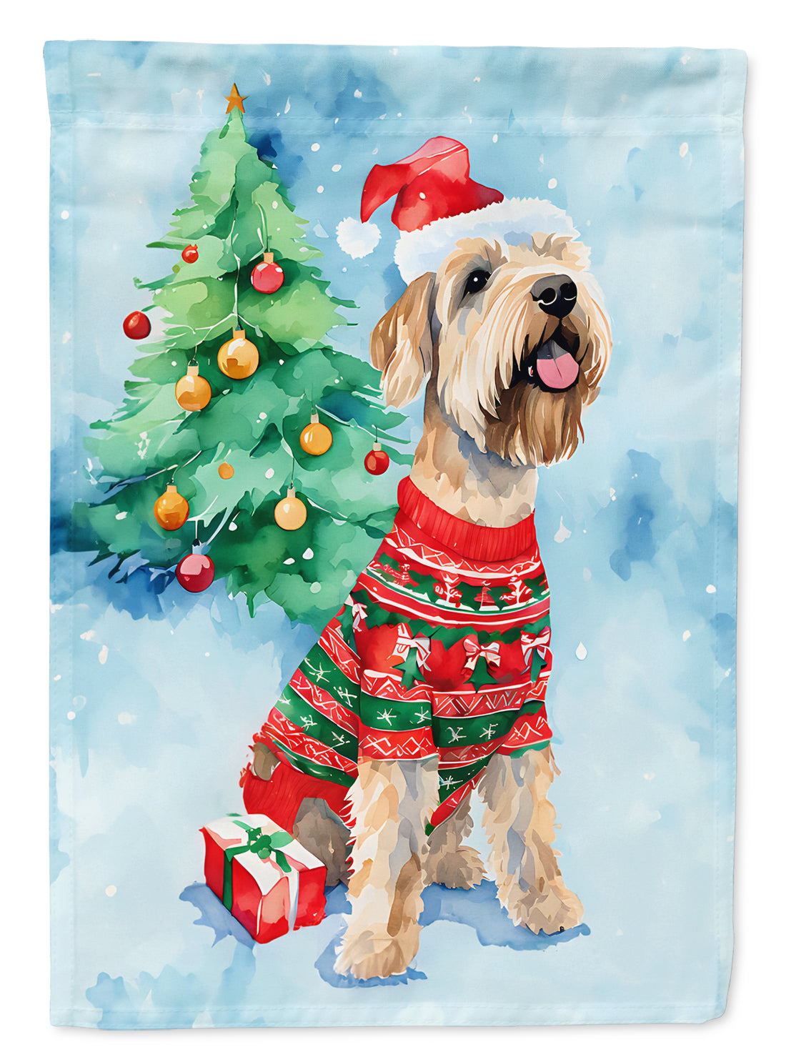 Wheaten Terrier Christmas Garden Flag