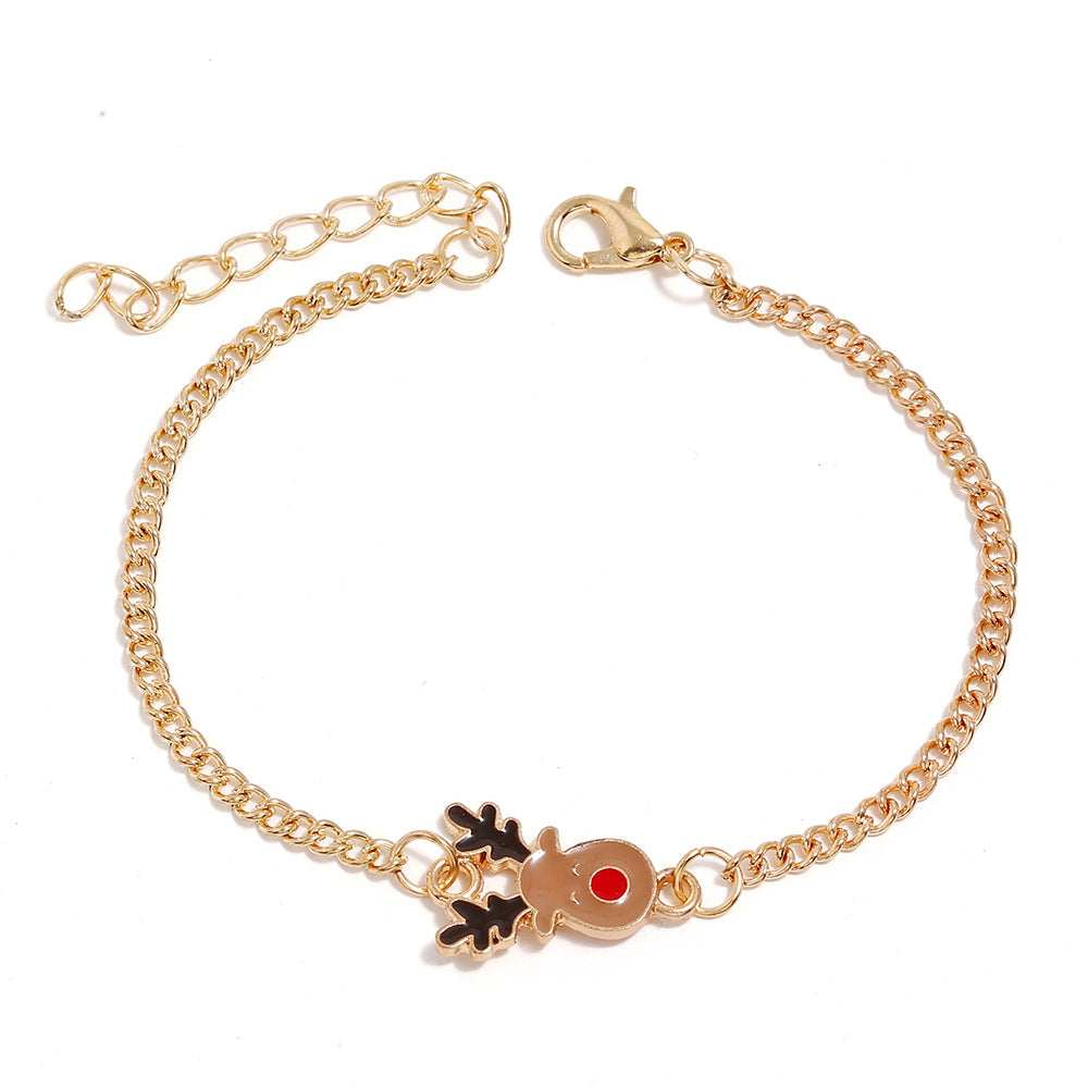 Christmas Jewelry Set with Alloy Reindeer Design