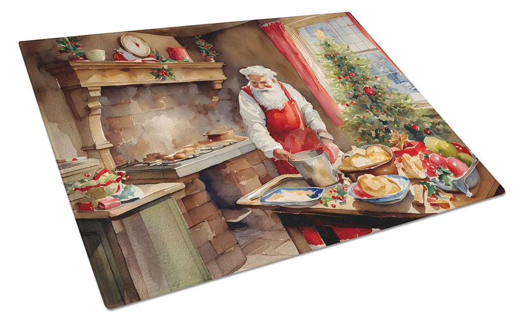Cookies with Santa Claus Glass Cutting Board