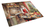 Cookies with Santa Claus Glass Cutting Board