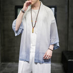 2022 Men's Ice Silk Hanfu Cardigan Casual Jacket
