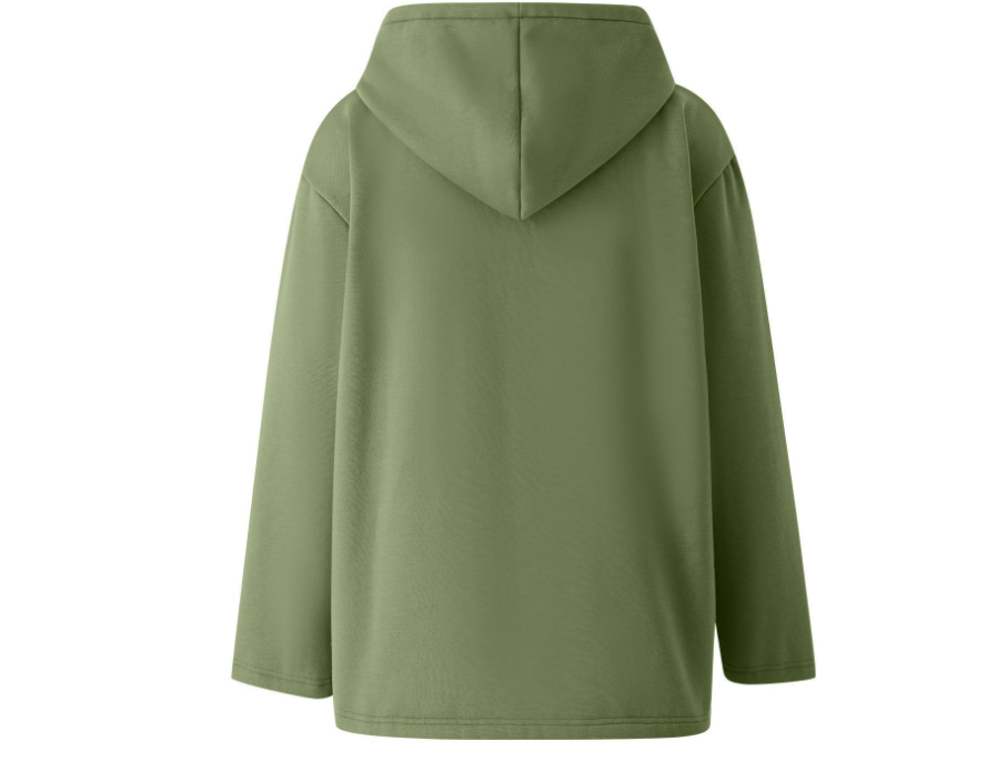 European Street Style Star Patch Zipper Sweatshirt