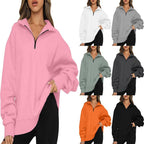 Casual Half-Zipper Pullover Top | Streetwear