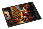 Golden Retriever and Santa Claus Doormat