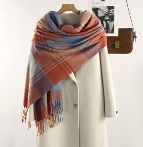 Cecília Scarf - Colorful Checkered Faux Cashmere (Single)