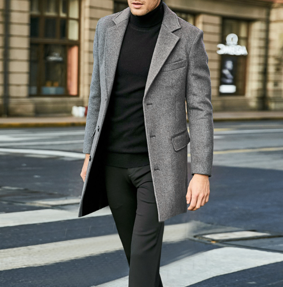 Men's Mid-Length Deerskin Windbreaker Jacket