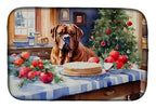 Dogue de Bordeaux Christmas Cookies Dish Drying Mat