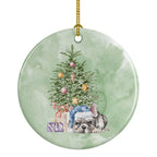 French Bulldog Black #1 Christmas Presents and Tree Ceramic Ornament