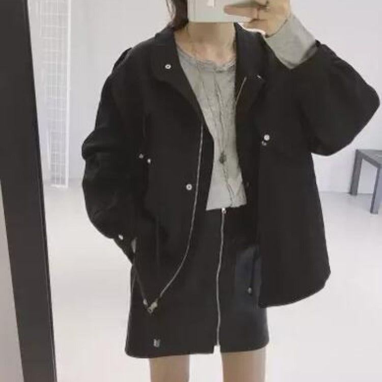 Loose Cape Style Short Jacket with Profile Tooling