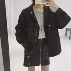 Loose Cape Style Short Jacket with Profile Tooling