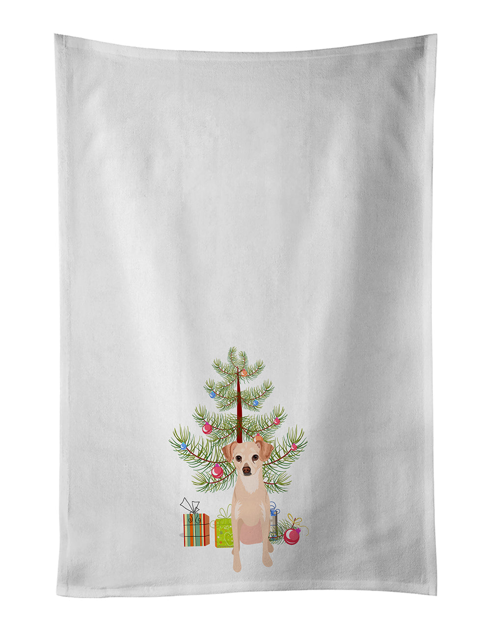 Chihuahua Cream Christmas Kitchen Towel Set of 2