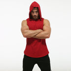 Men's Cotton Hooded Sleeveless Tank Top