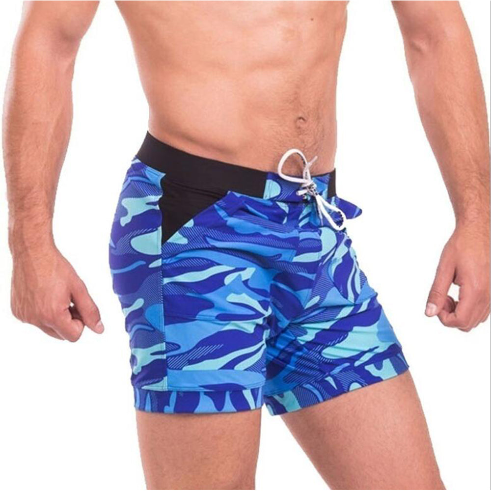 Men's Gray Camo Swim Trunks