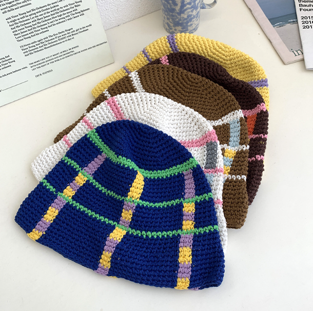 Women's Japanese Stripe Wool Fisherman's Hat | Embroidered Cap