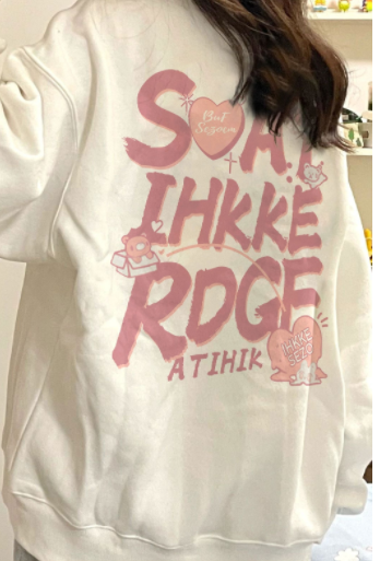 European American Letter Print Sweatshirt for Fall/Winter | Streetwear