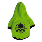Hooded Scary Skull Fleece Pet T-Shirt | Streetwear