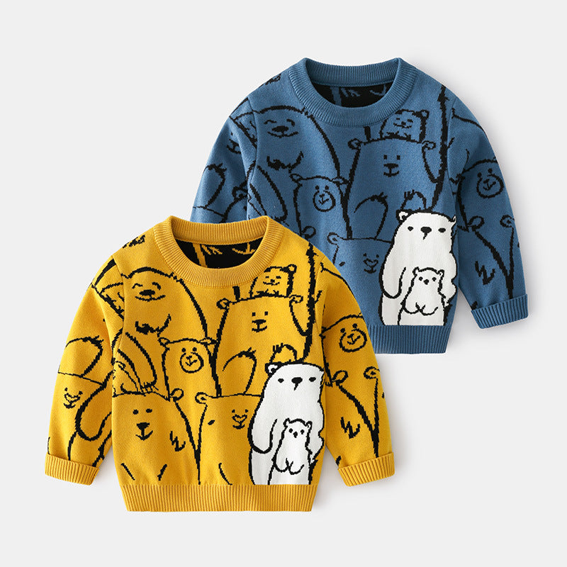 Korean Cartoon Sweater for Kids