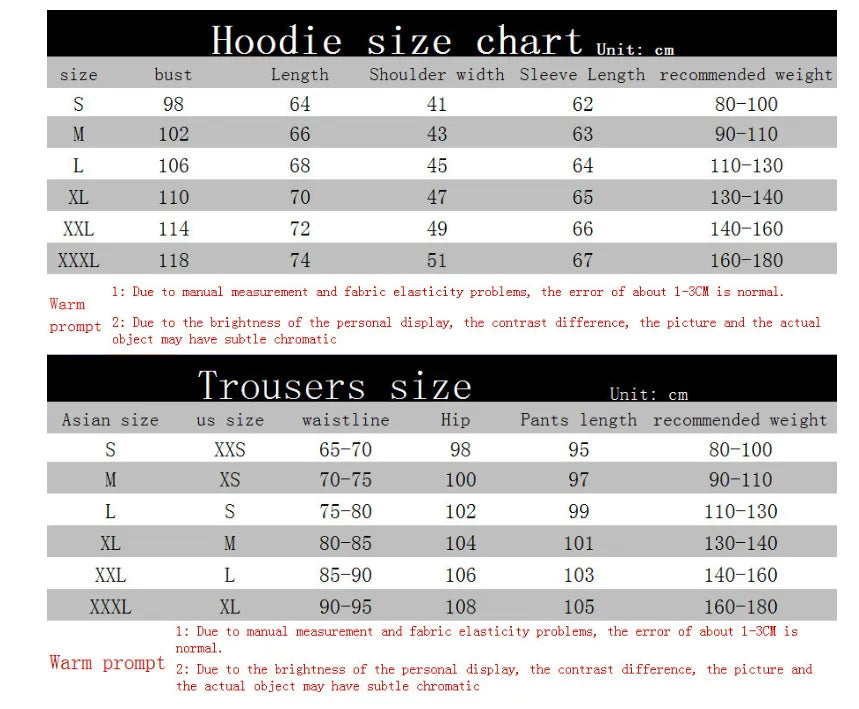 Fleece Hoodie & Sweatpants Casual Two-Piece Set | Streetwear