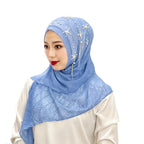 Fashion Muslim Hijab Scarf with Beads and Tassels