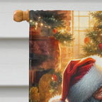 Great Dane and Santa Claus House Flag