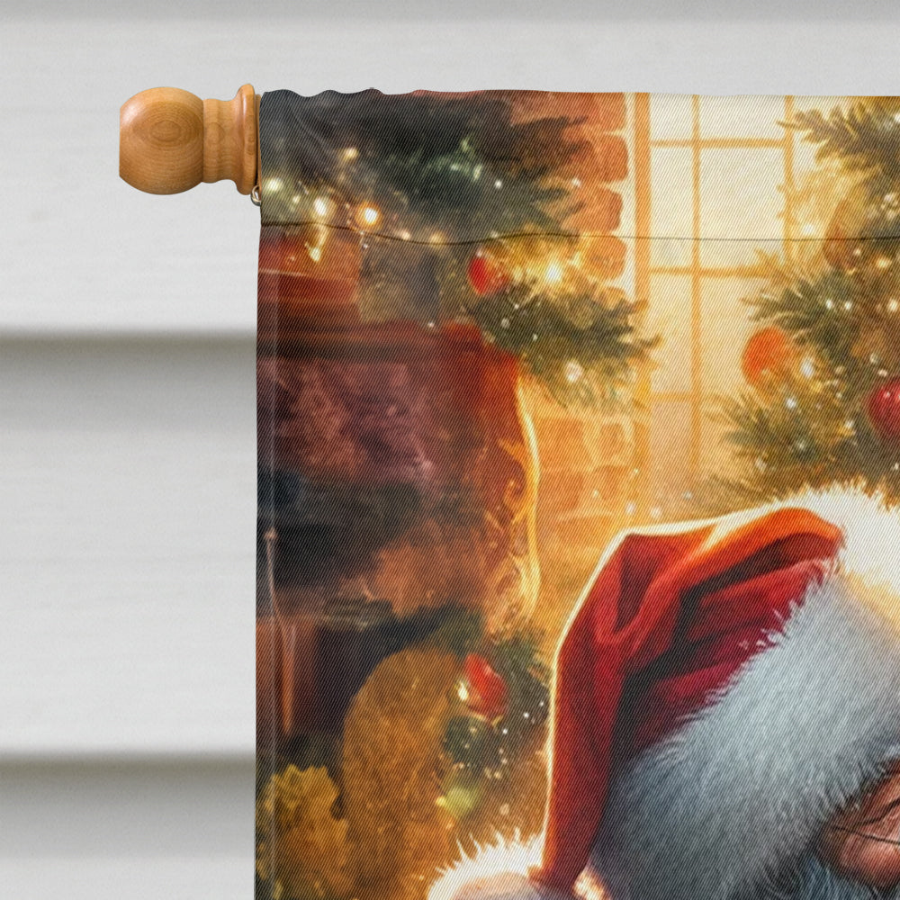 Great Dane and Santa Claus House Flag