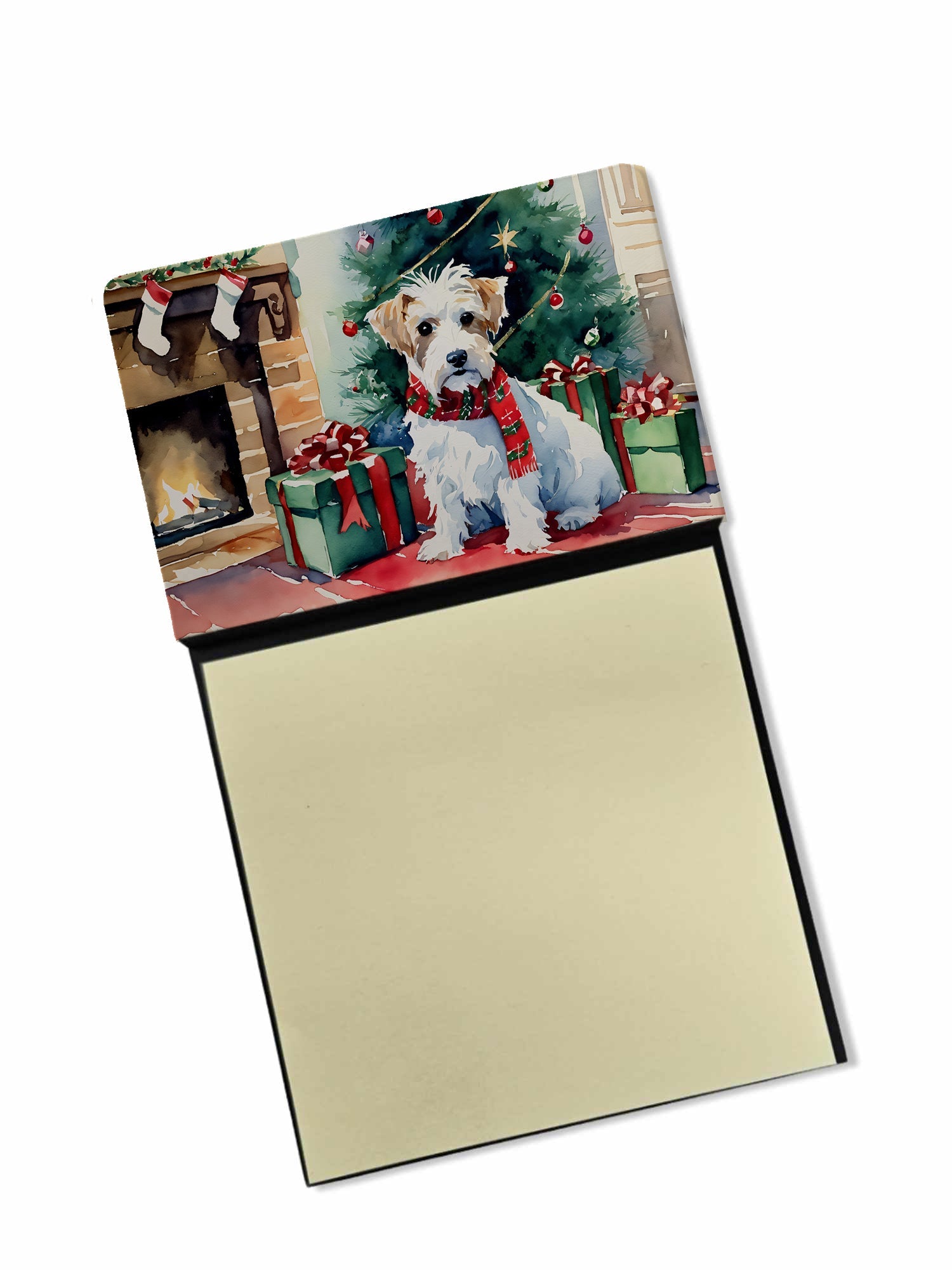 Sealyham Terrier Cozy Christmas Sticky Note Holder