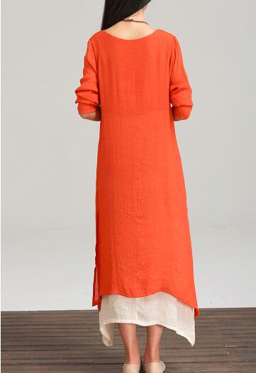 Loose Knitted Cotton Maternity Dress for Autumn Fashion