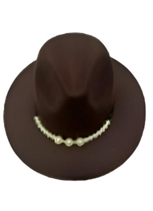 Fashion pearl Top hat wool Jazz Cap | Embroidered Cap
