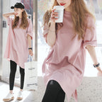 Casual Loose Maxi Dress with Short Sleeves