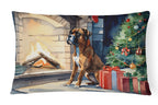 Boxer Cozy Christmas Throw Pillow