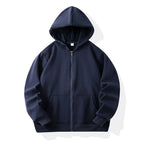 New Korean Style Adult Patch Pocket Zipper Blank Sweater Solid Color
