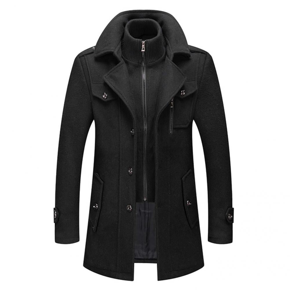 Men's Double Collar Zipper Jacket for Travel and Style
