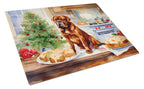 Dogue de Bordeaux Christmas Cookies Glass Cutting Board
