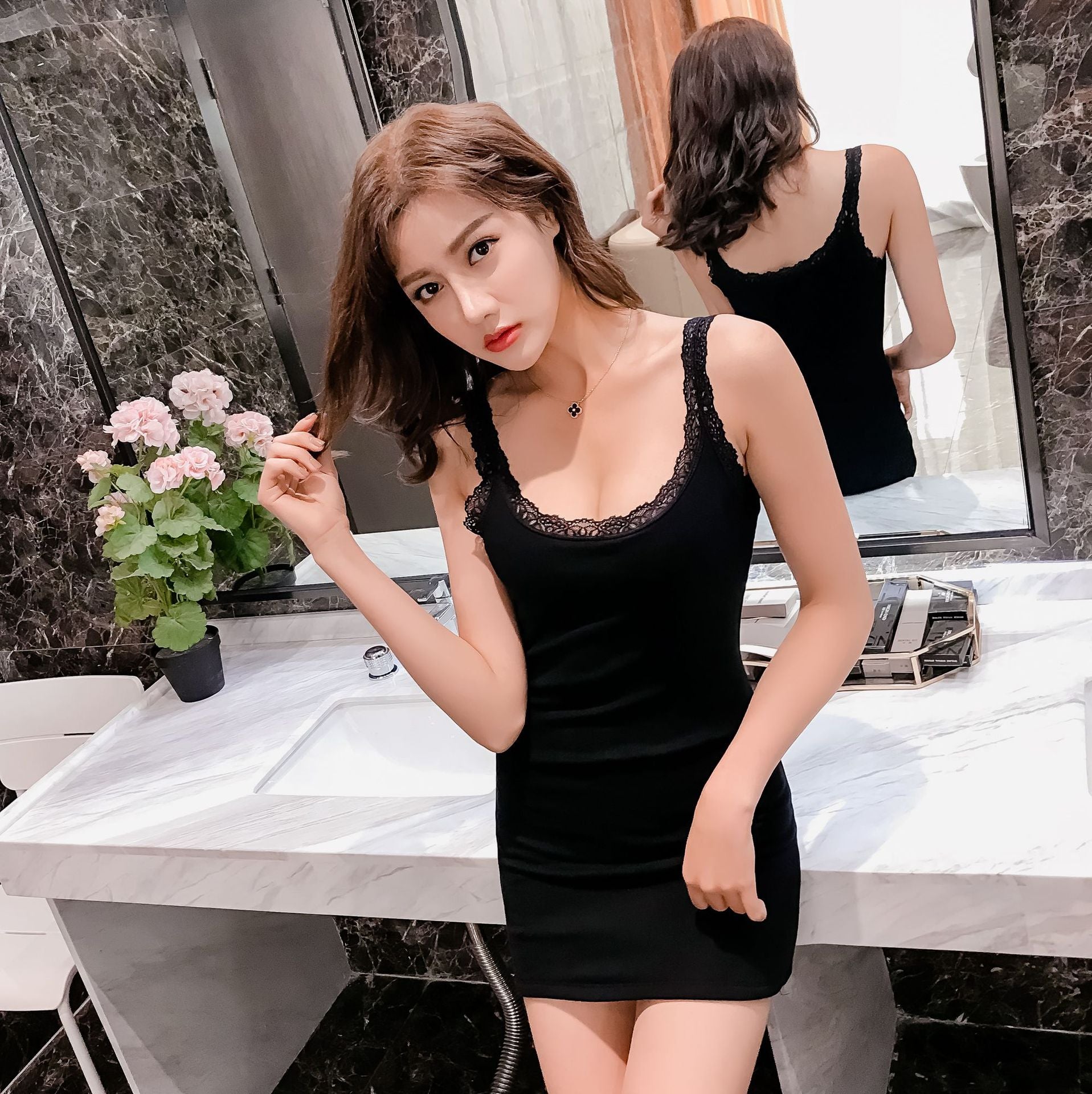 Korean Style Sleeveless Dress for Spring and Summer