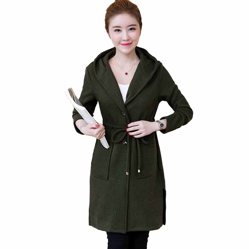 Hooded Mid-Length Trench Coat for Women - Casual Style
