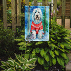 Bearded Collie Christmas Garden Flag